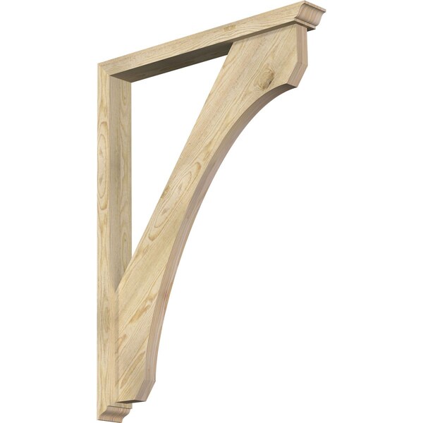 Ekena Millwork Legacy Traditional Rough Sawn Bracket w/ Offset Brace, Douglas Fir, 4"W x 32"D x 44"H BKT0402X32X44LEC01RDF - main